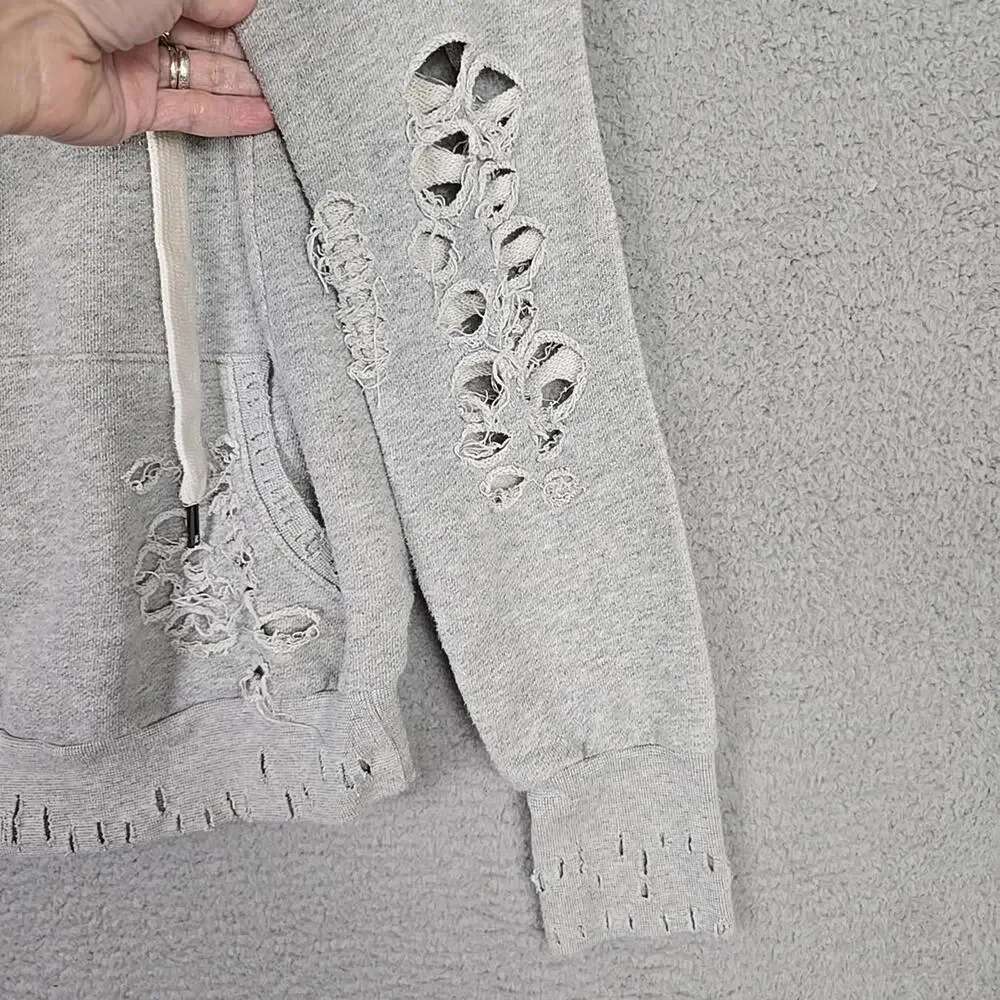 NSF Revolve Lisse Distressed Hoodie Grey, size S - Picture 5 of 9